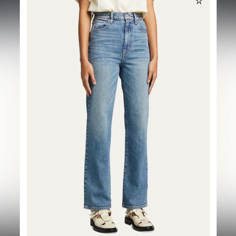 SLVRLAKE High-Rise Straight Leg London Jeans - Bluebird 25